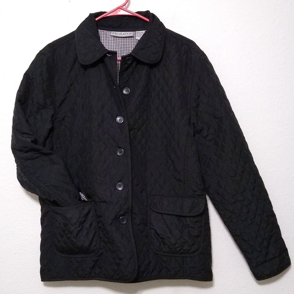 Speculation lightweight quilted button up coat